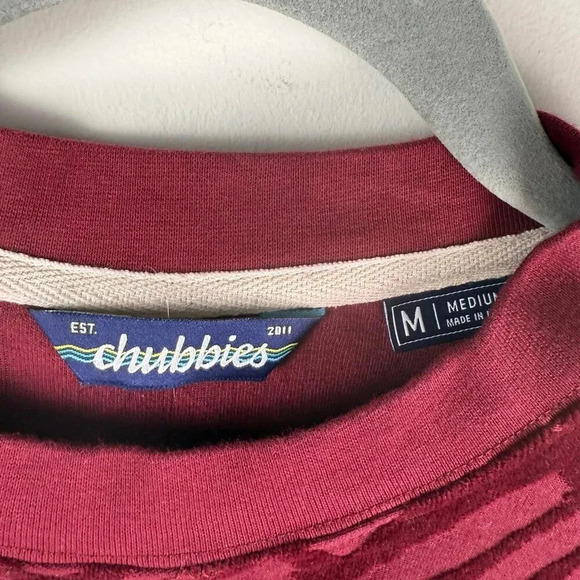 Chubbies The Thereafter Crewneck Sweater Velour Medium - Picture 2 of 6